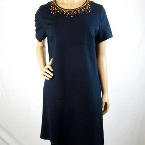 Kate Spade Size 14 Black Glimmer Shift Dress